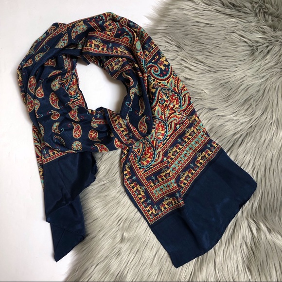 Accessories - Paisley Elephant 100% Silk Scarf